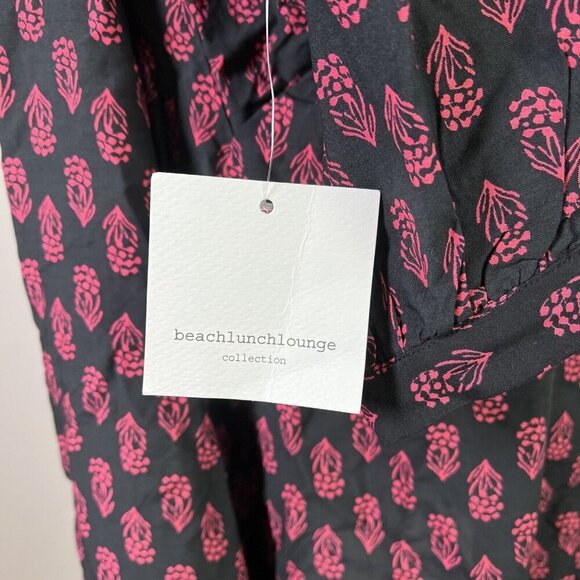 Beach Lunch Lounge NWT Krissi Dress Size Medium Knee Length Black Red Boho - Picture 8 of 12